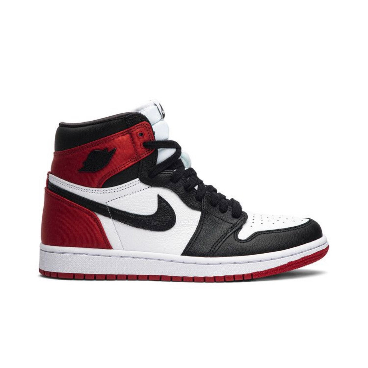 Jordan 1 High Satin Black Toe Sz 7.5W/6M (Preowned)