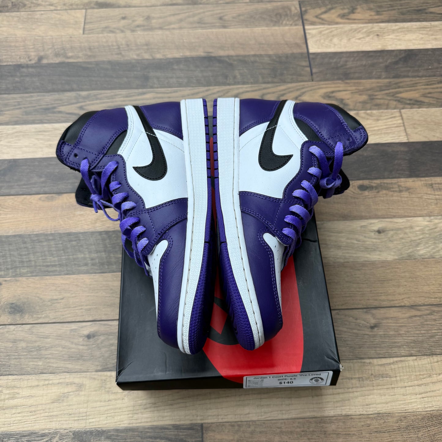 Jordan 1 Court Purple Sz 9.5 (Preowned)