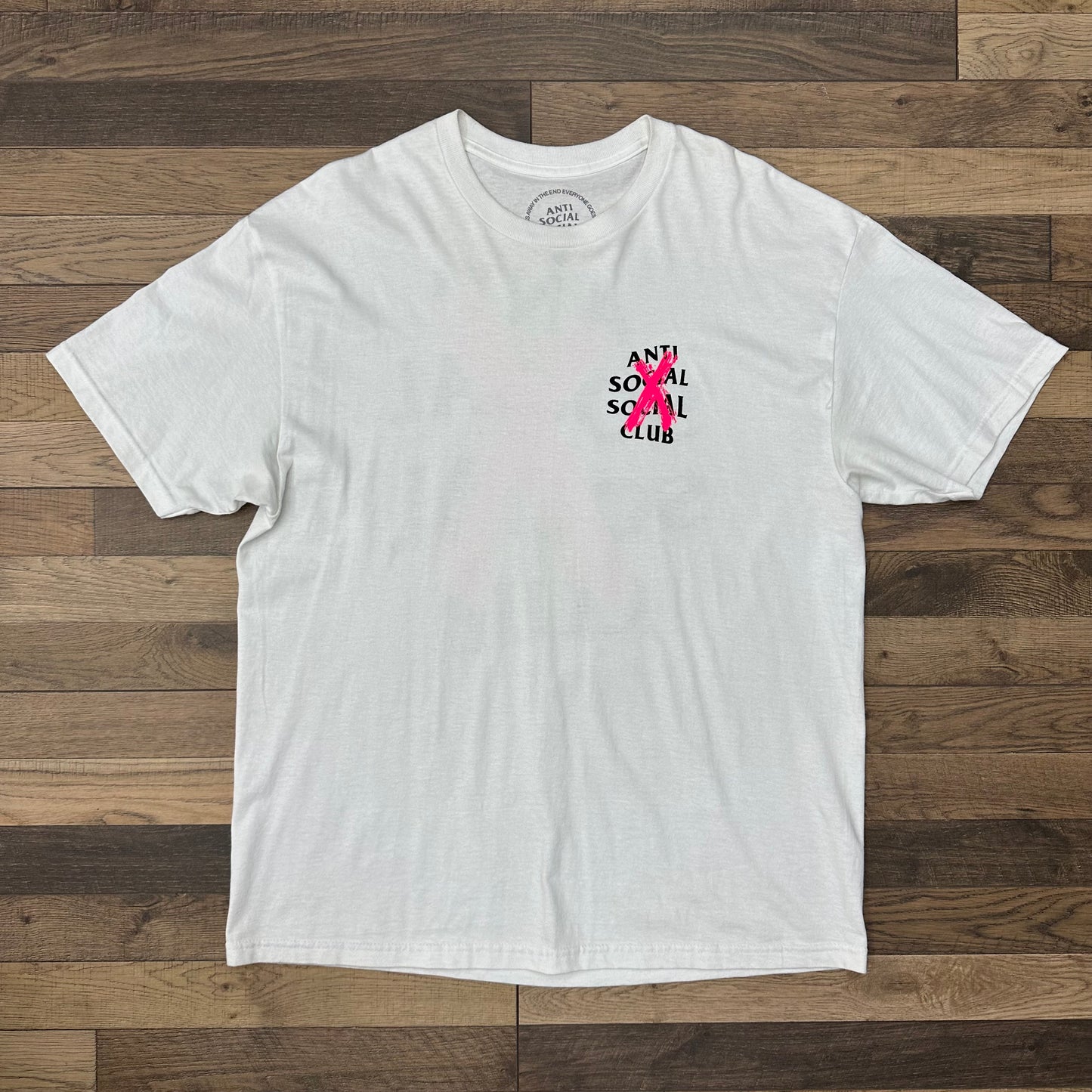 Anti Social Social Club Pink Cancelled Tee Sz XL
