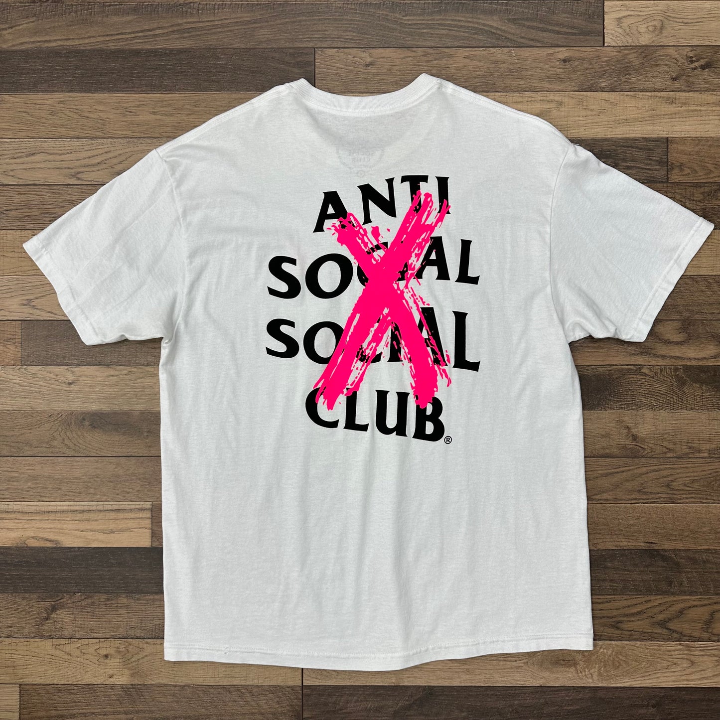 Anti Social Social Club Pink Cancelled Tee Sz XL