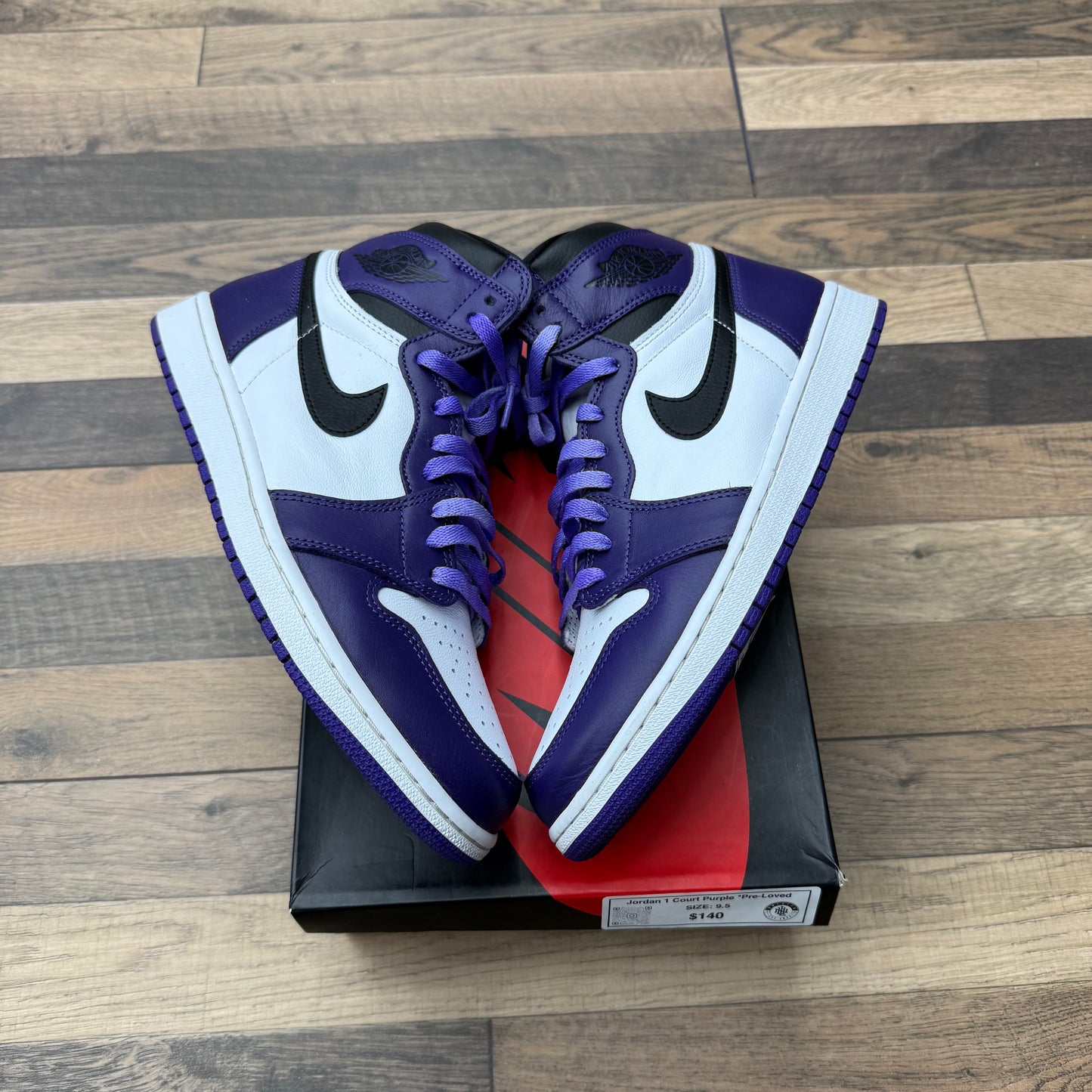Jordan 1 Court Purple Sz 9.5 (Preowned)