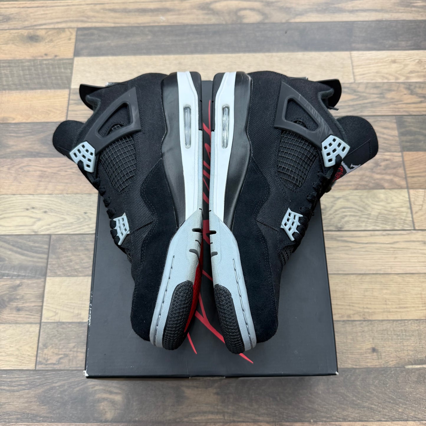Jordan 4 Black Canvas Sz 12 (Preowned)
