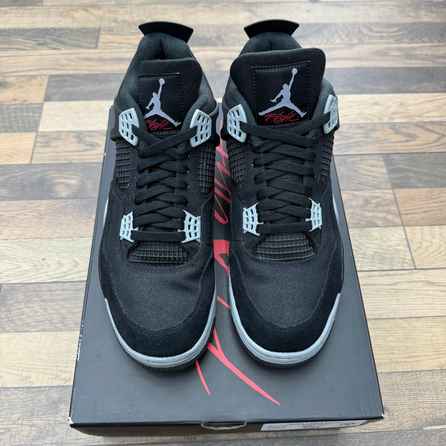 Jordan 4 Black Canvas Sz 12 (Preowned)
