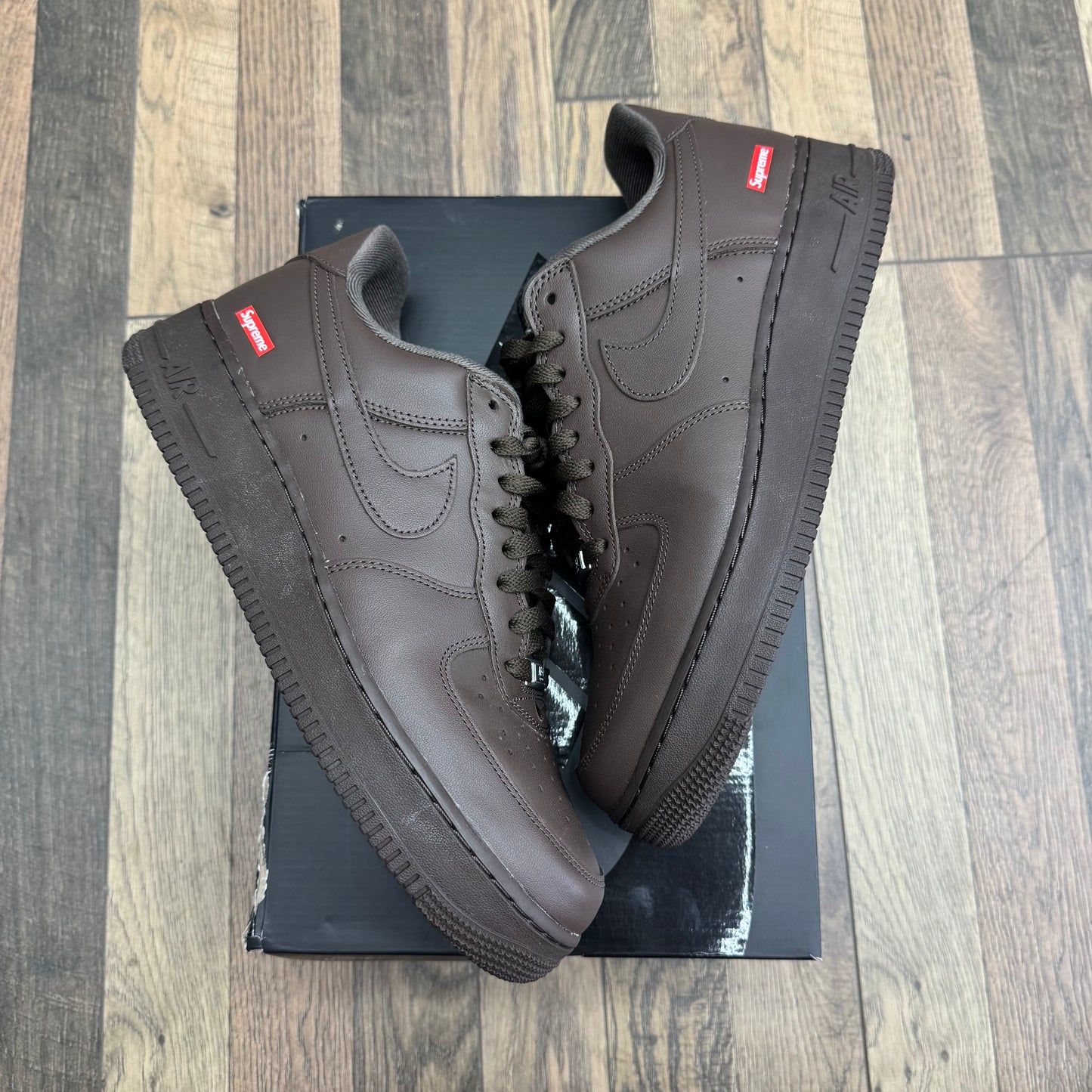 Nike Air Force 1 Supreme Baroque Brown Sz 10 (Preowned)