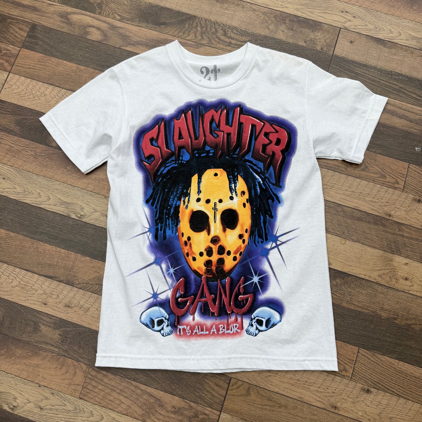 21 Savage Its All A Blur Official Tour Tee Hockey Mask Sz Small