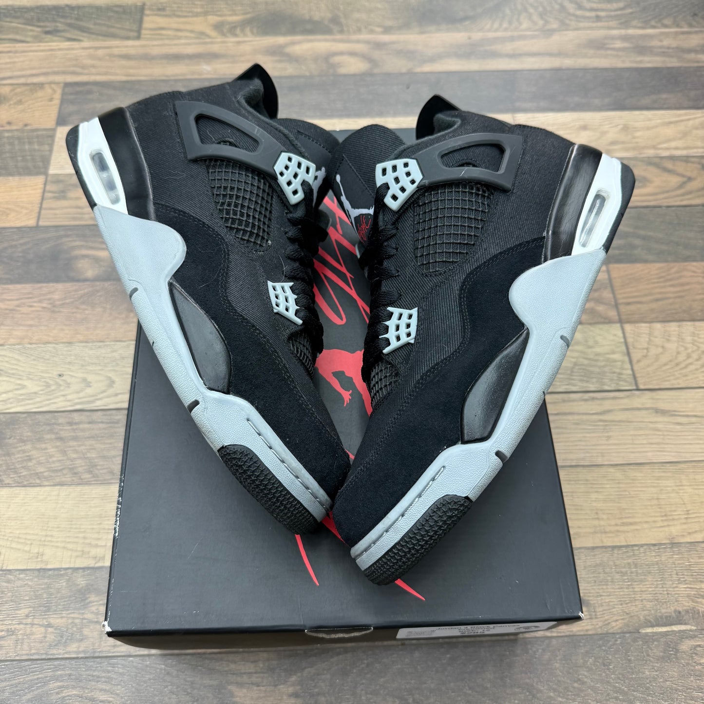 Jordan 4 Black Canvas Sz 12 (Preowned)