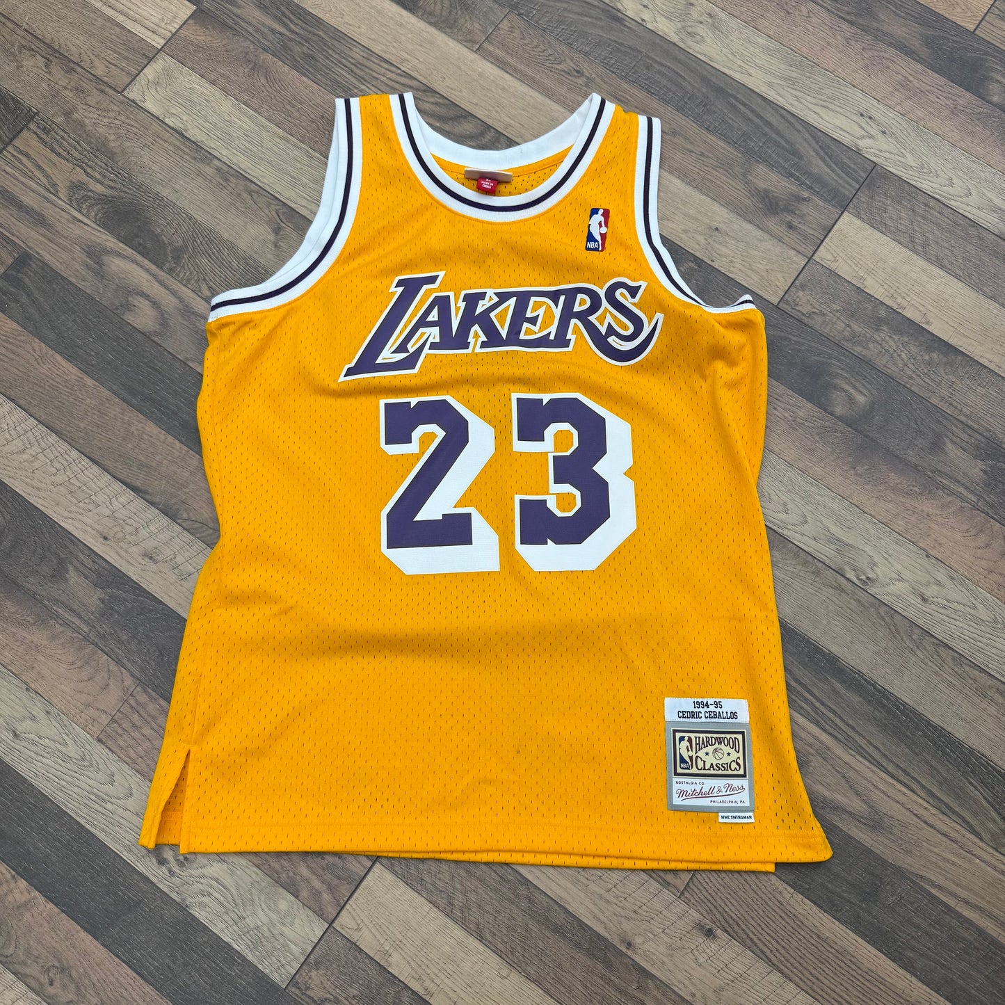 Mitchell & Ness Cedric Ceballos Lakers Jersey Sz Large