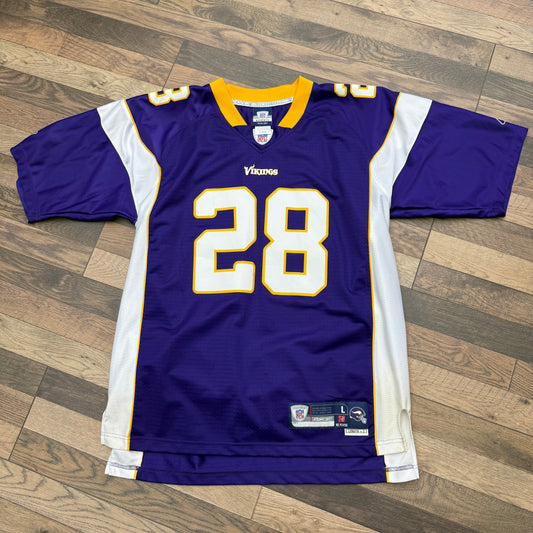 Vintage Reebok Adrian Peterson Vikings Jersey Sz Large