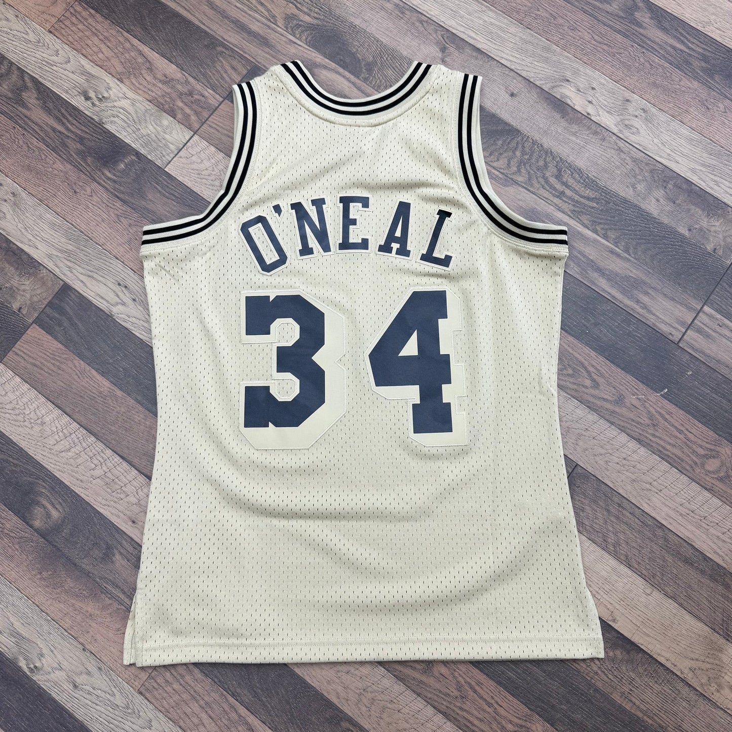 Mitchell & Ness Shaq Khaki Lakers Jersey Sz M