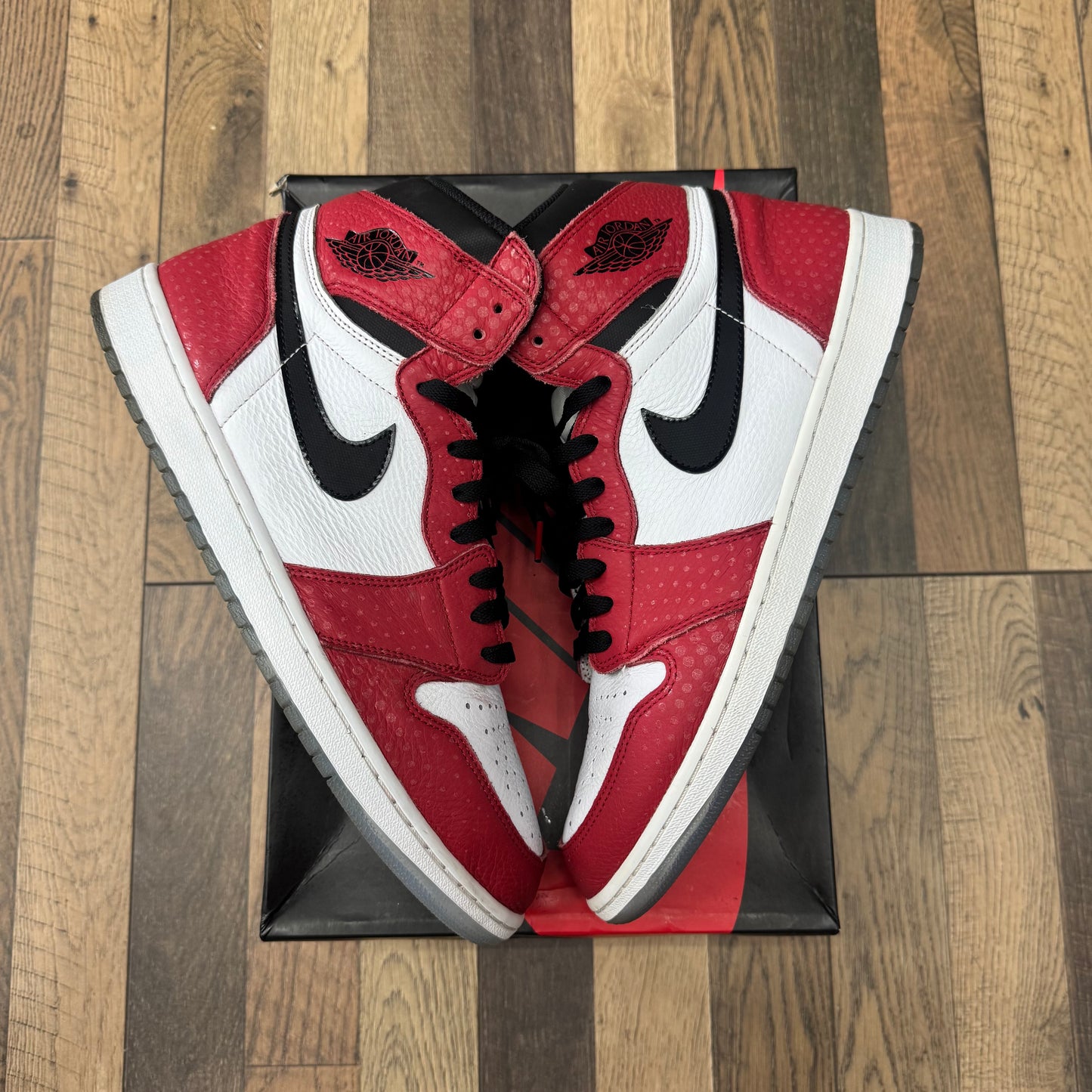 Jordan 1 High Spider Man Origin Story Sz 13 (Preowned)