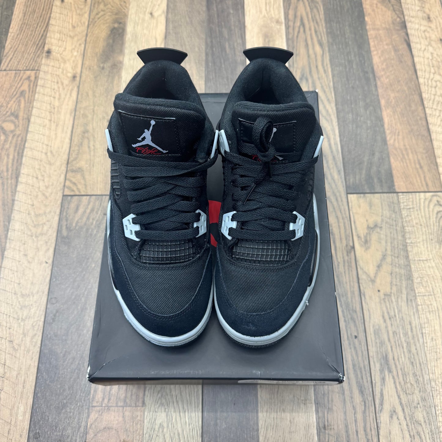 Jordan 4 Black Canvas Sz 5.5Y/7W (Preowned)