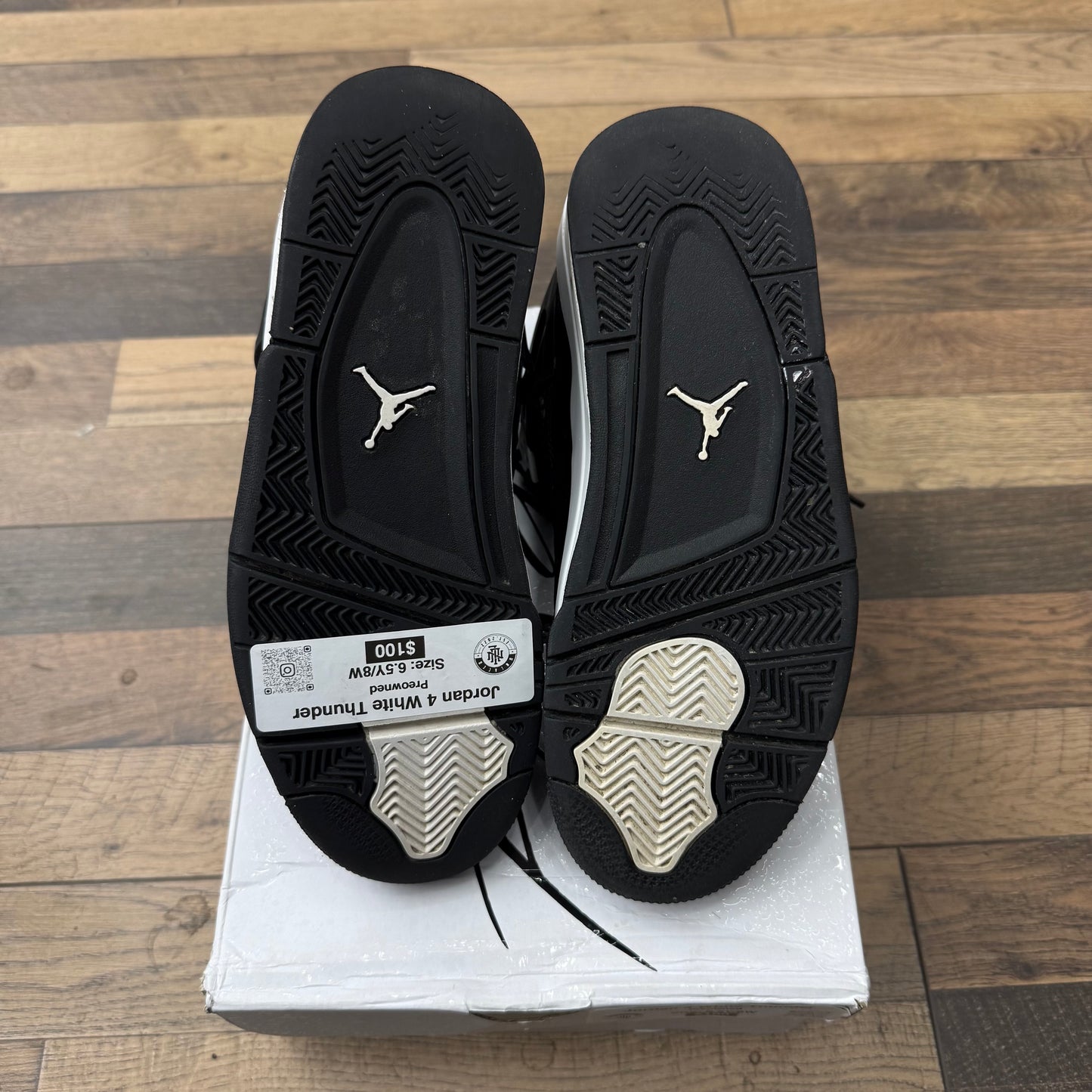 Jordan 4 White Thunder Sz 6.5Y/8W (Preowned)