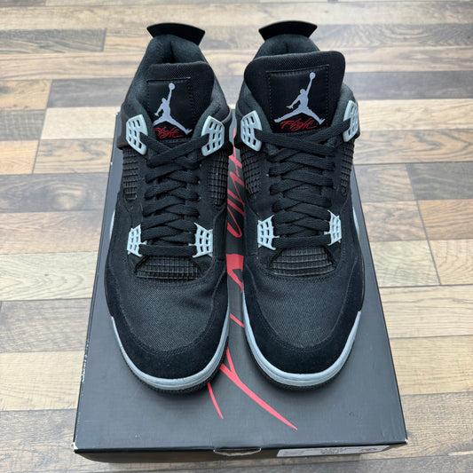 Jordan 4 Black Canvas Sz 12 (Preowned)