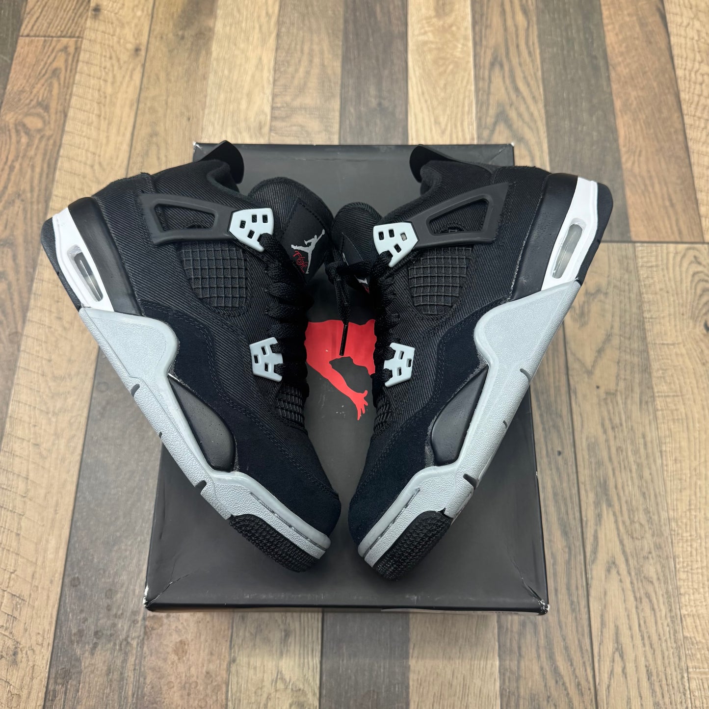 Jordan 4 Black Canvas Sz 5.5Y/7W (Preowned)