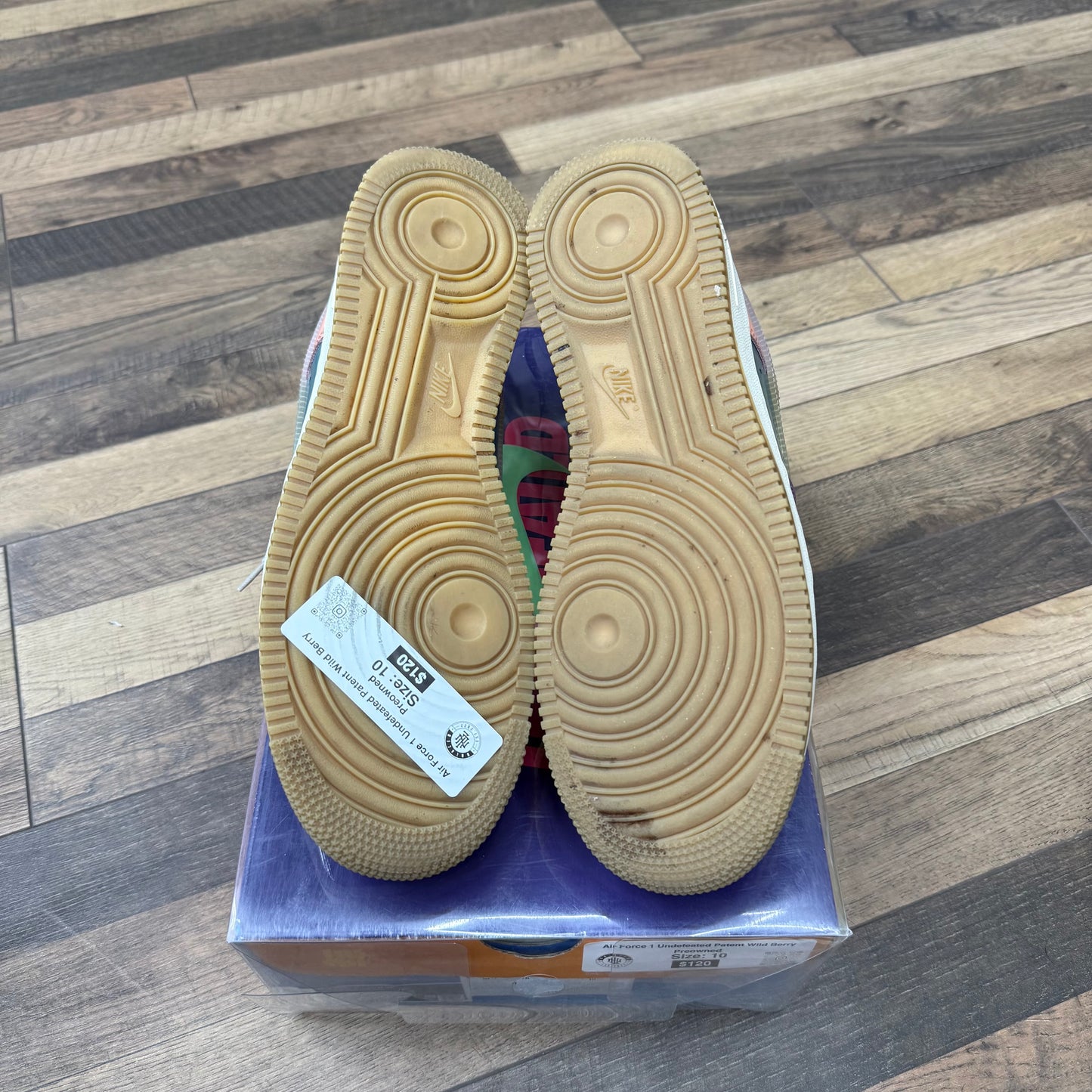 Nike Air Force 1 Undefeated Patent Berry Sz 10 (Preowned)