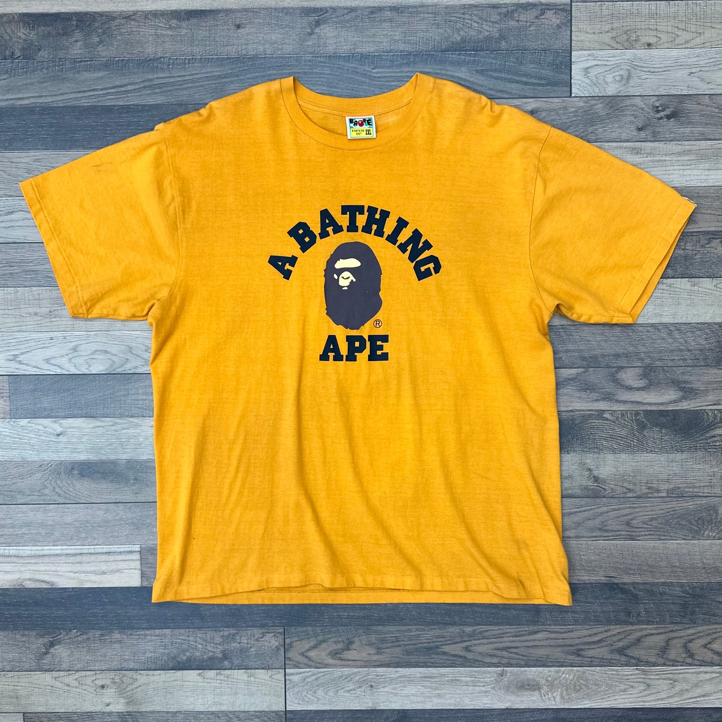 BAPE Orange College Tee Sz XXL