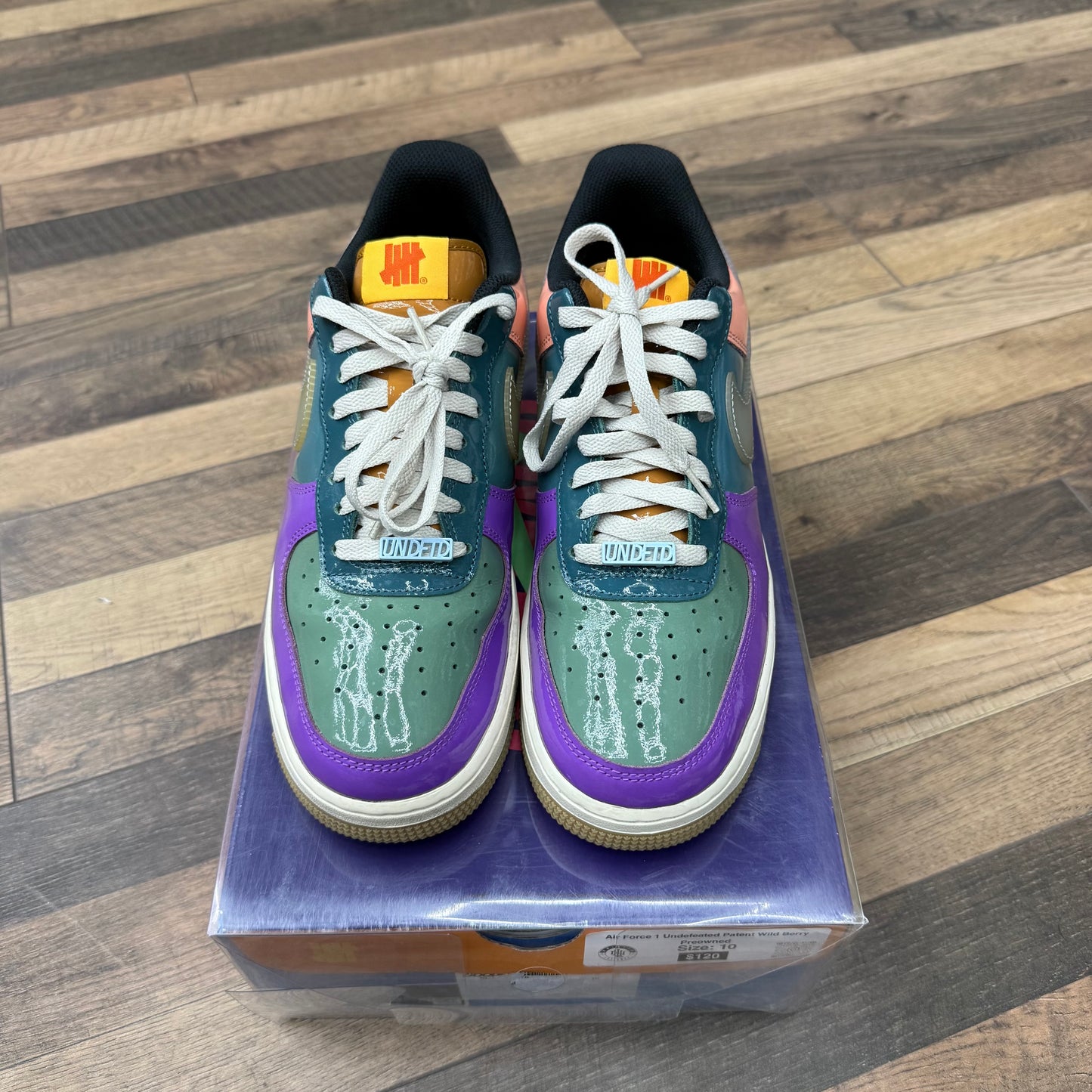 Nike Air Force 1 Undefeated Patent Berry Sz 10 (Preowned)