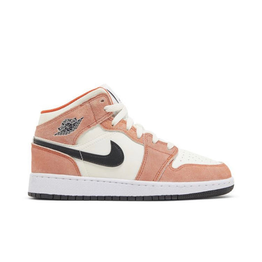 Jordan 1 Mid Orange Suede Sz 6Y/7.5W (DS)